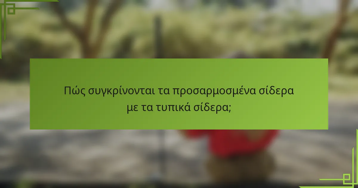 Πώς συγκρίνονται τα προσαρμοσμένα σίδερα με τα τυπικά σίδερα;